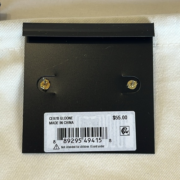 Coach Rexy Pave Crystal Stud Earrings NWT - Picture 3 of 3